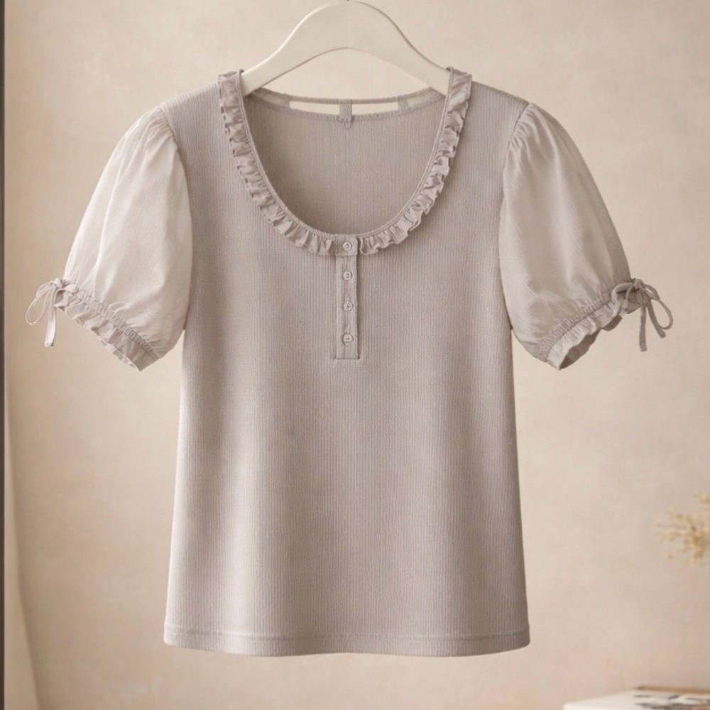Nanette Lepore White Ruffle Blouse
